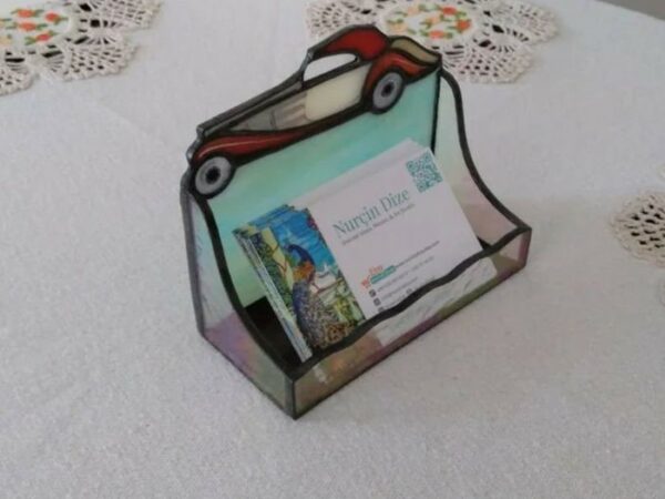 Classical_Car_Stained_Glass_Business_Card_Holder3a